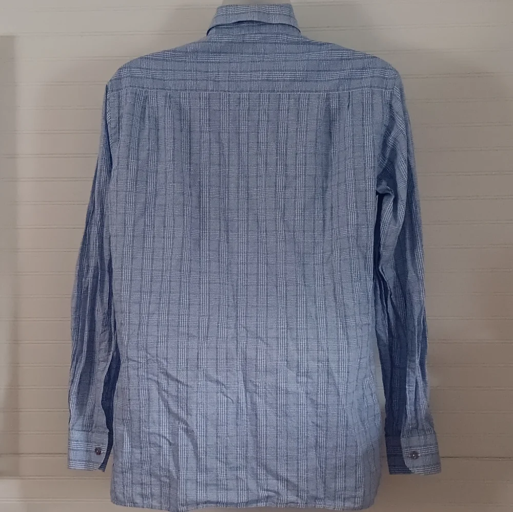 Ermenegildo Zegna Blue Stripe Men's Shirt. Medium.